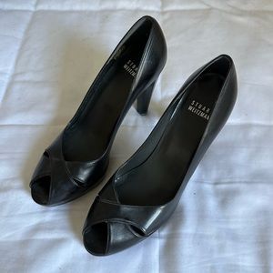 Stuart Weitzman Black Leather Pumps